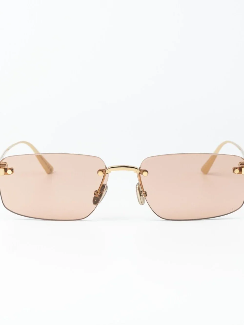 Dior Men Sunglasses Gold Rose Rectangle CDIOR S4U B0L0 NEW AUTHENTIC
